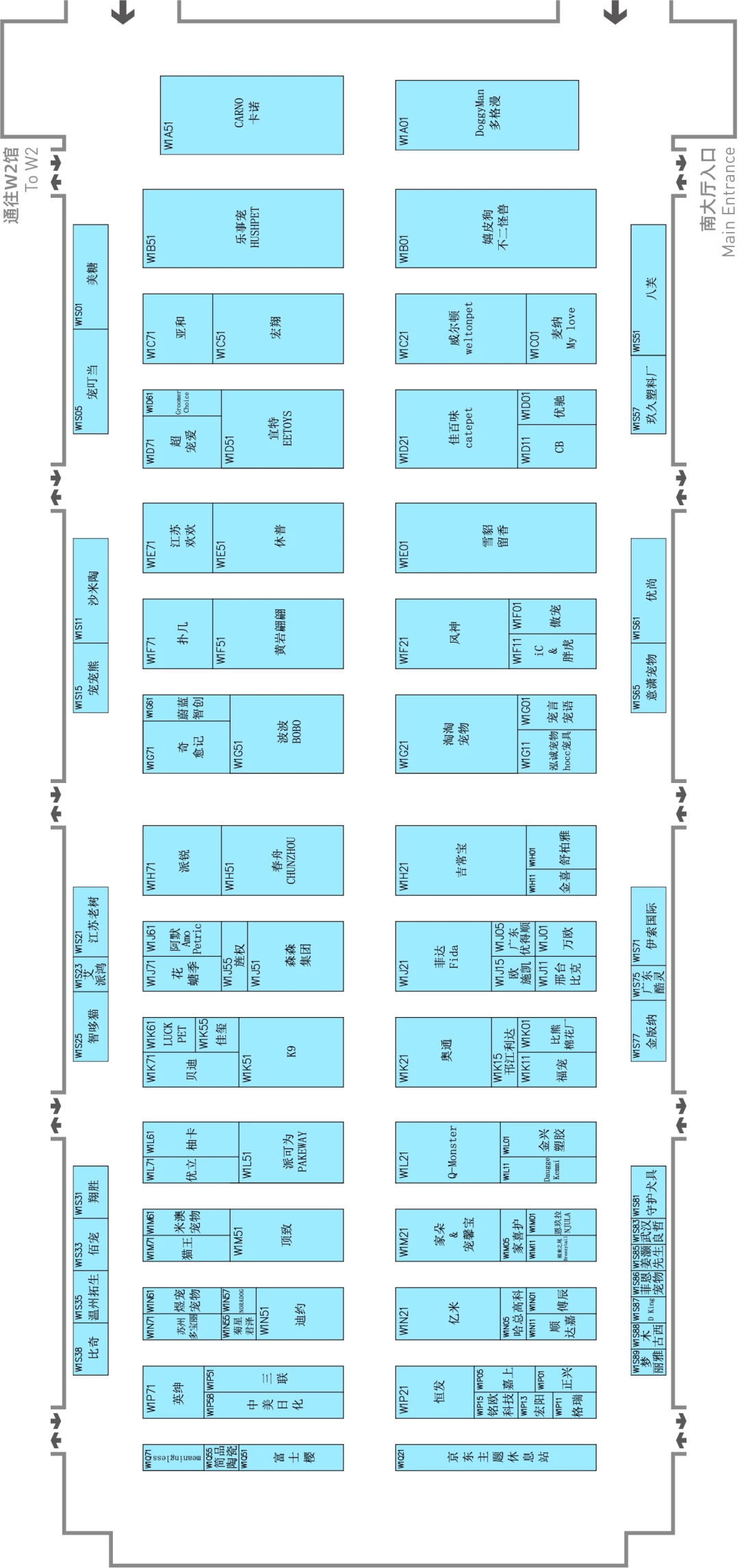 2024亚宠展展位图