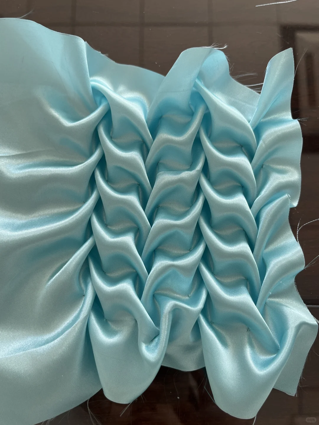 ?面料再造肌理鱼尾褶✨