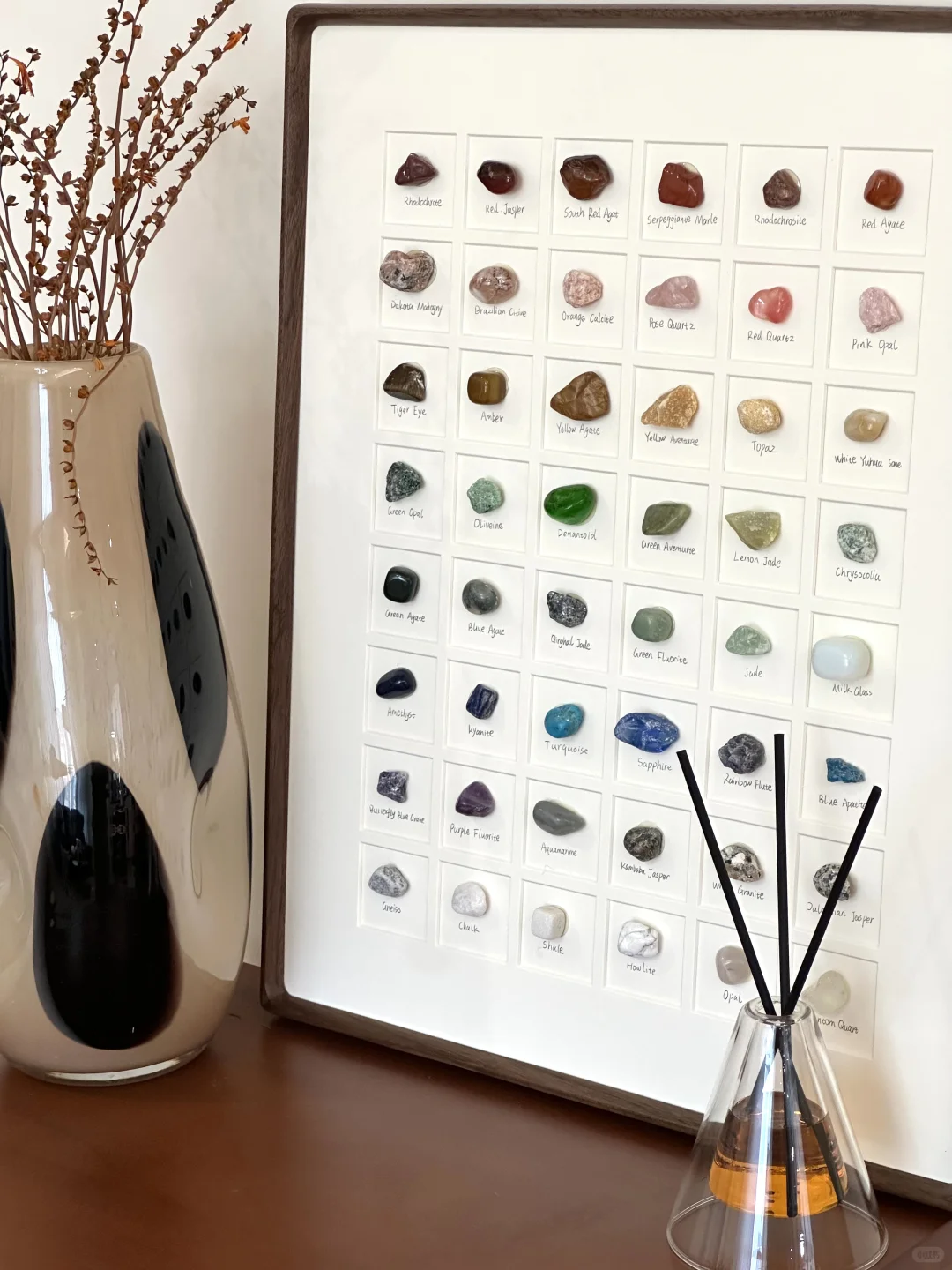 把挖出来的石头 做成一幅画