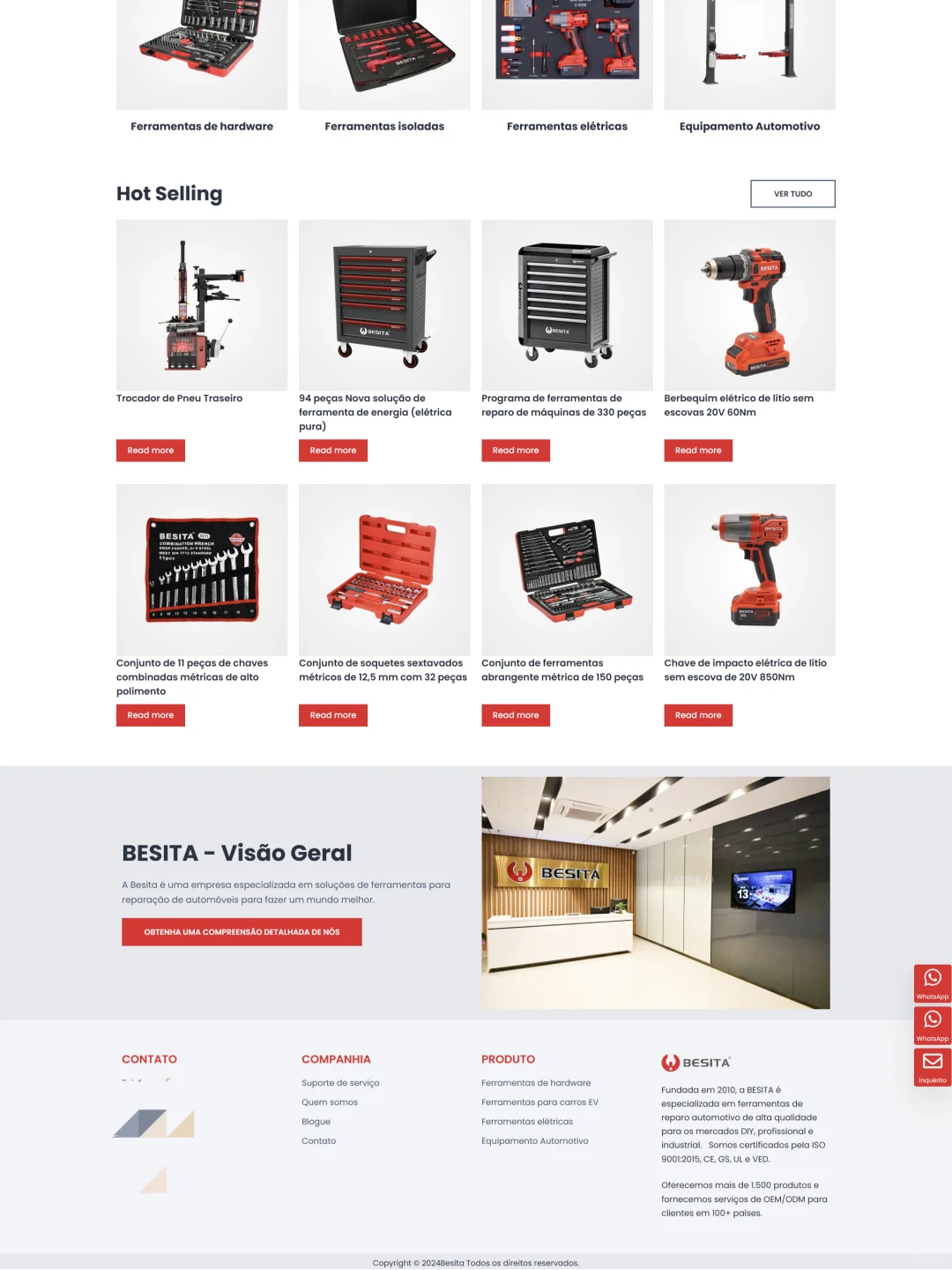 汽车维修工具与设备外贸独立站搭建案例