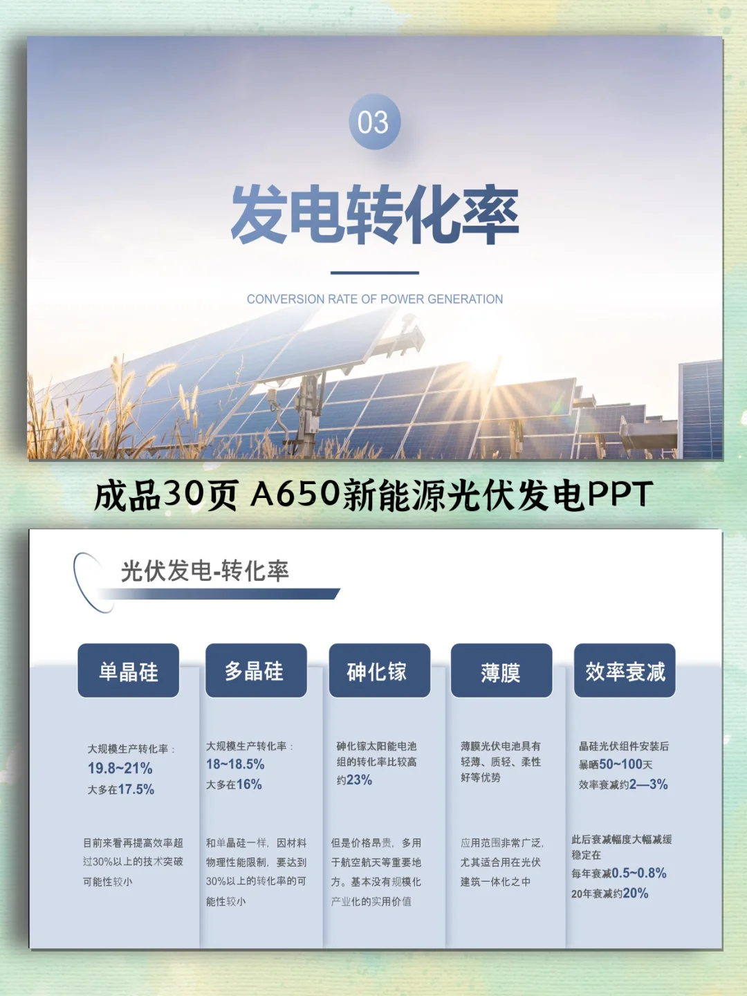 新能源光伏发电PPT30页