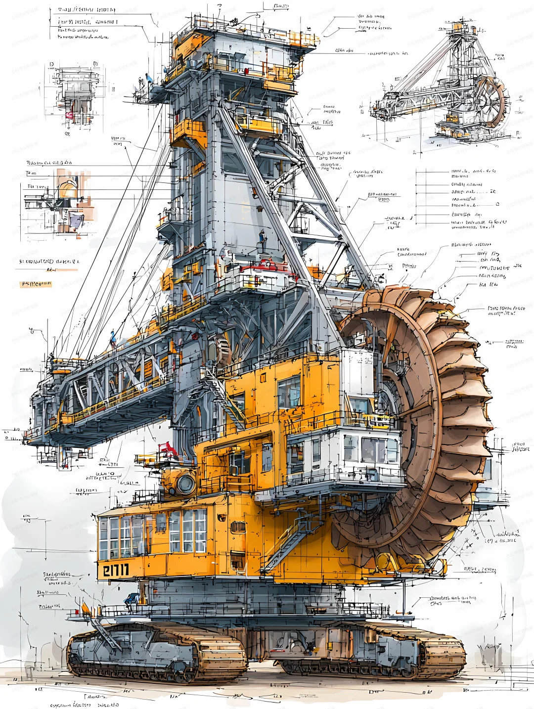 矿山挖掘机|提示词分享