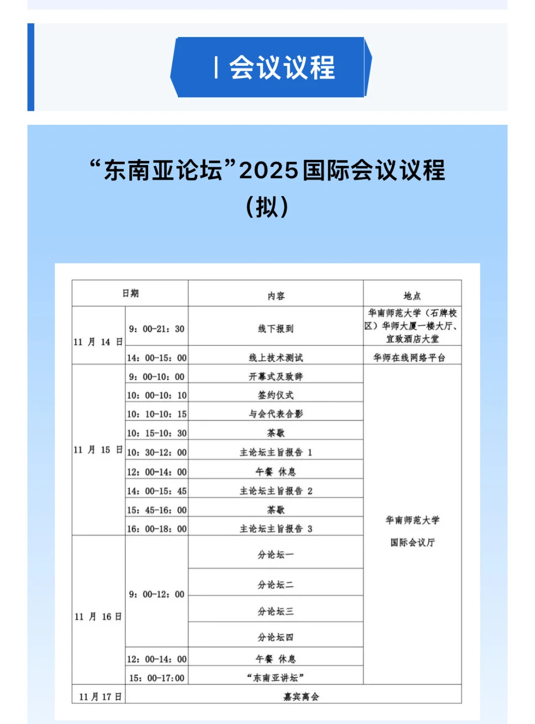 东南亚论坛2025国际会议