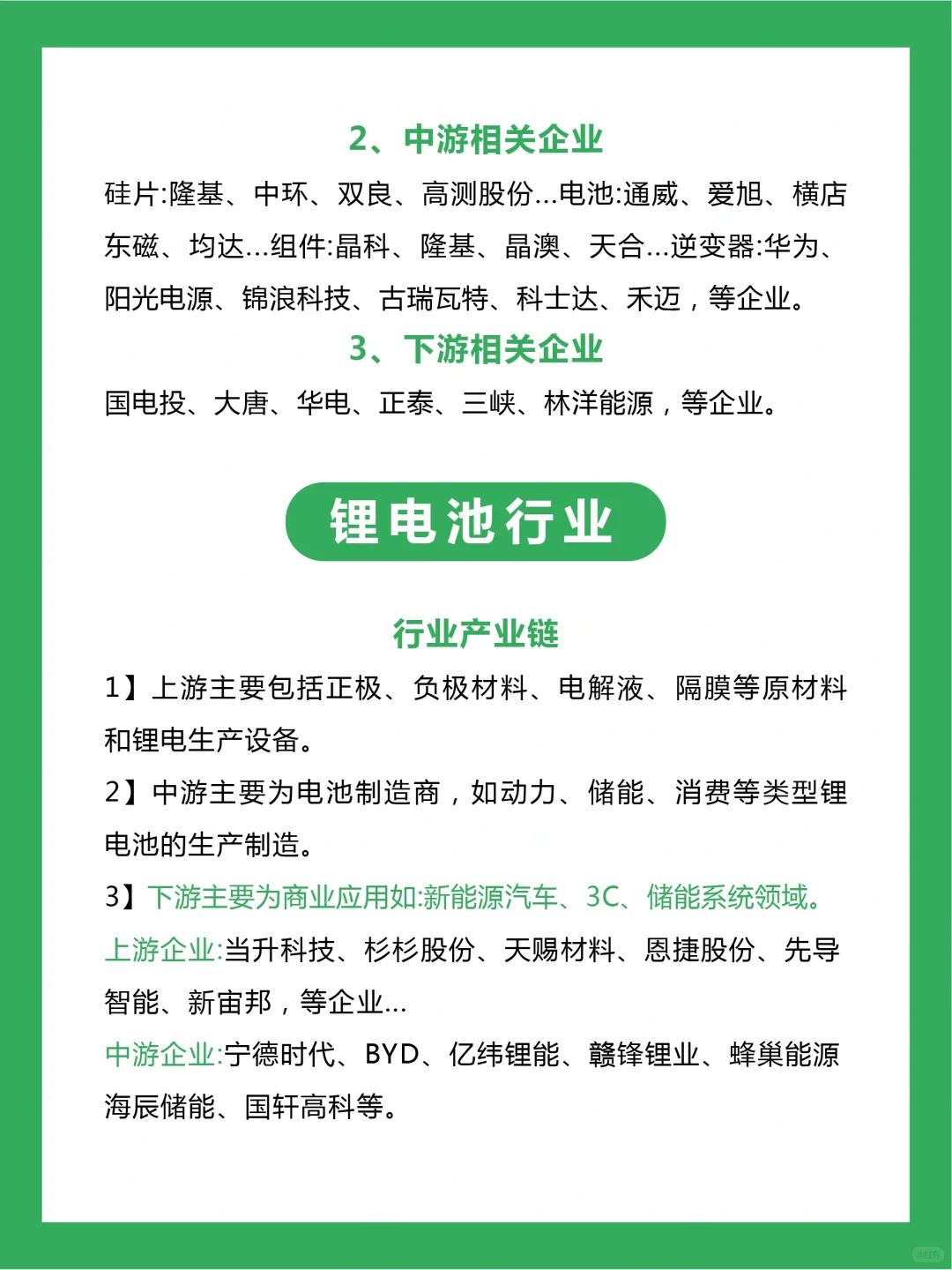 ?一篇了解,新能源六大核心领域❗️