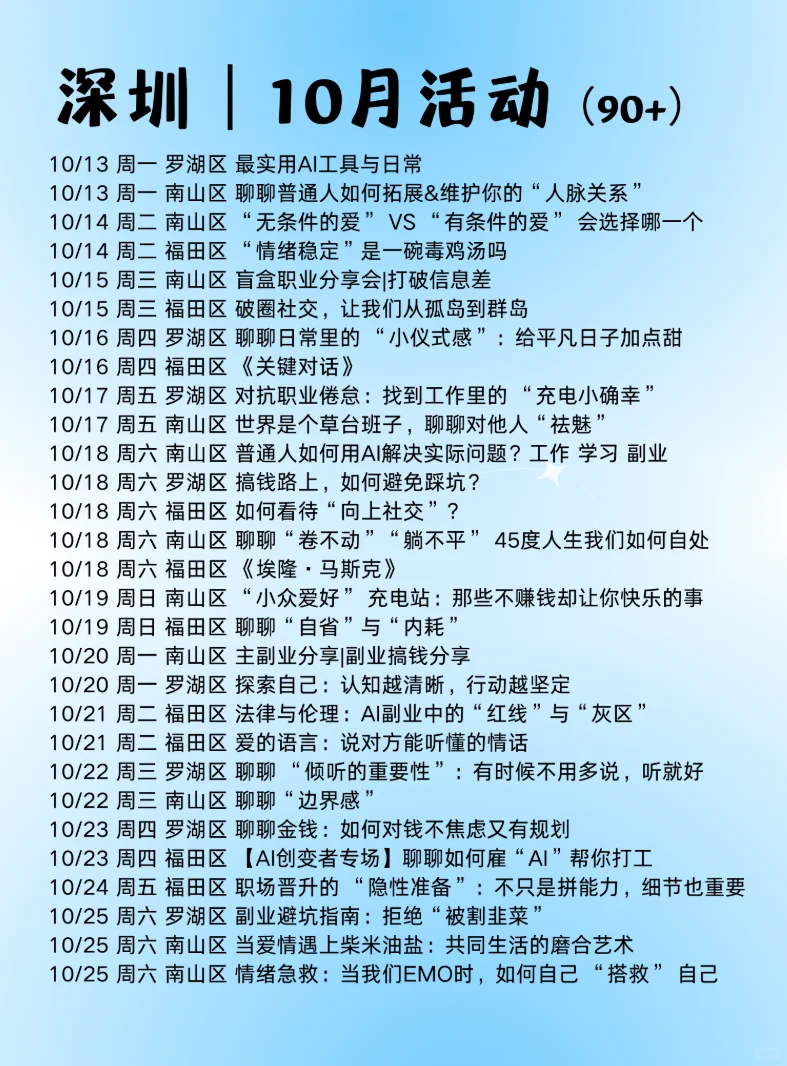 不要白白呆在深圳,一起探索更多的可能性呀