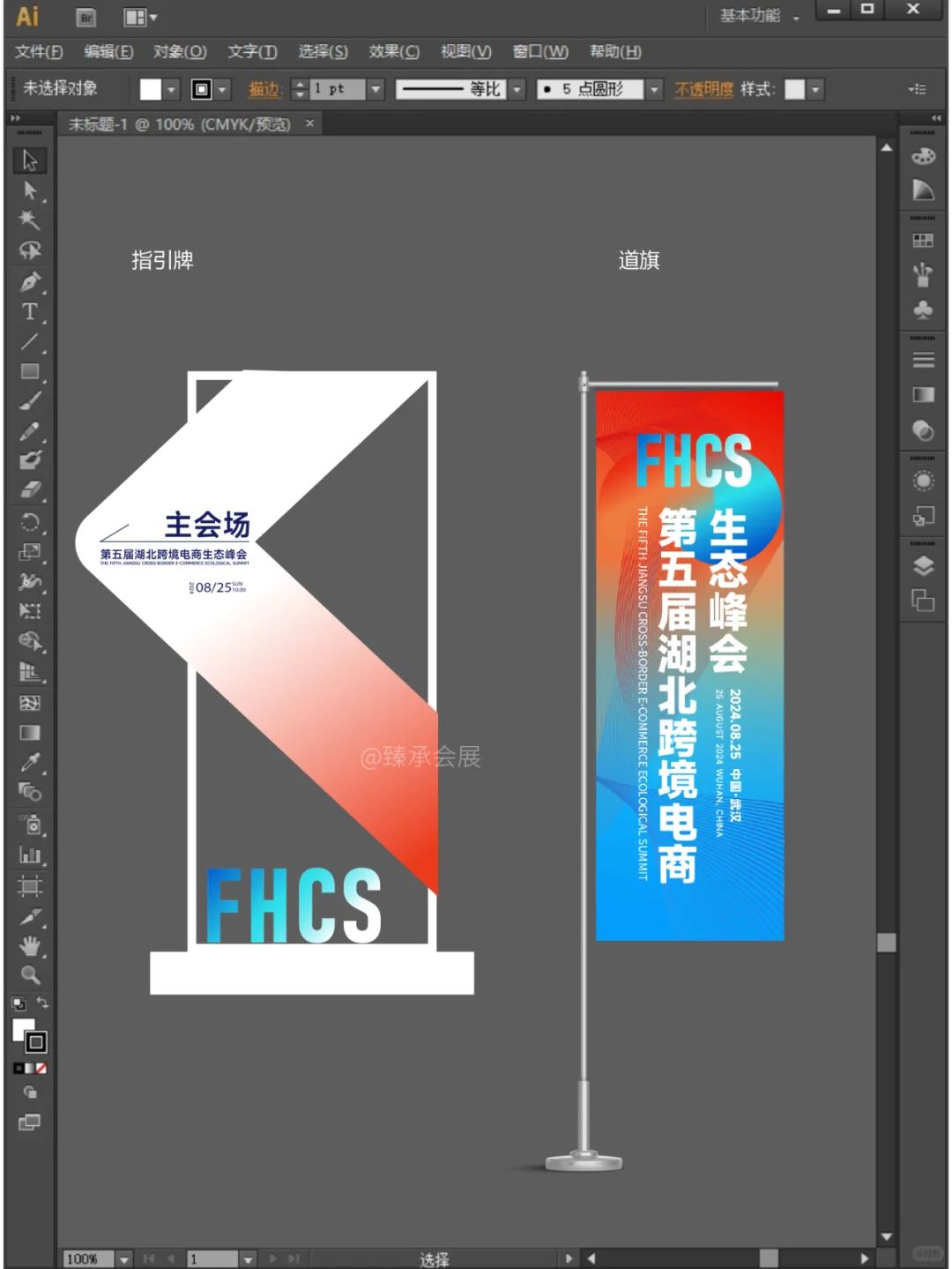 高端大气｜审美提升｜大型峰会KV及延展物料