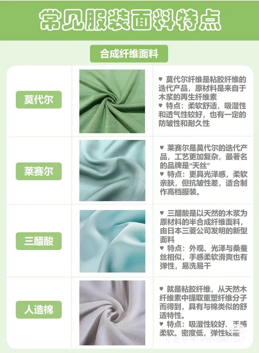 ★常见服装面料的优缺点★