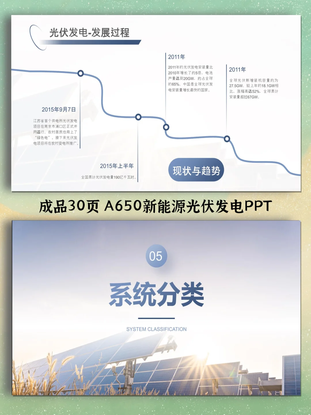 新能源光伏发电PPT30页