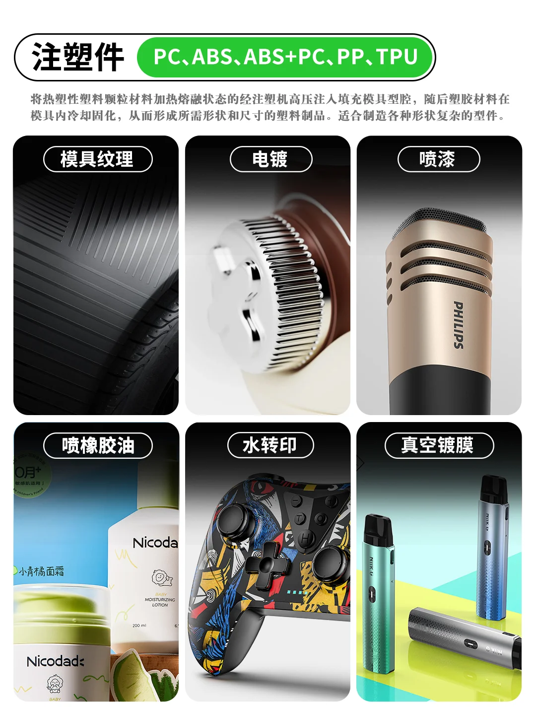 常用塑胶材料成型及表面工艺!?