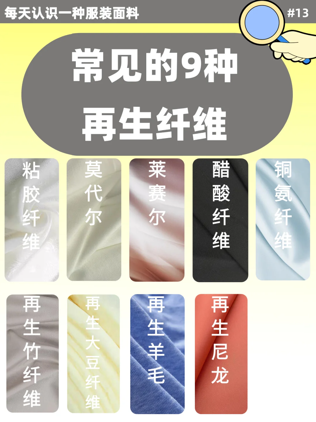 #13?每天认识一种面料-再生纤维素