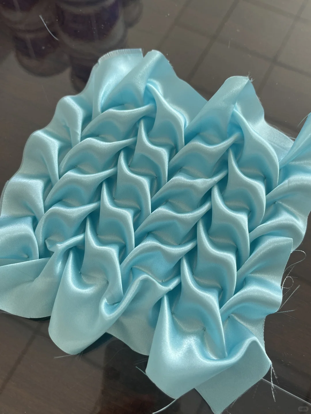 ?面料再造肌理鱼尾褶✨