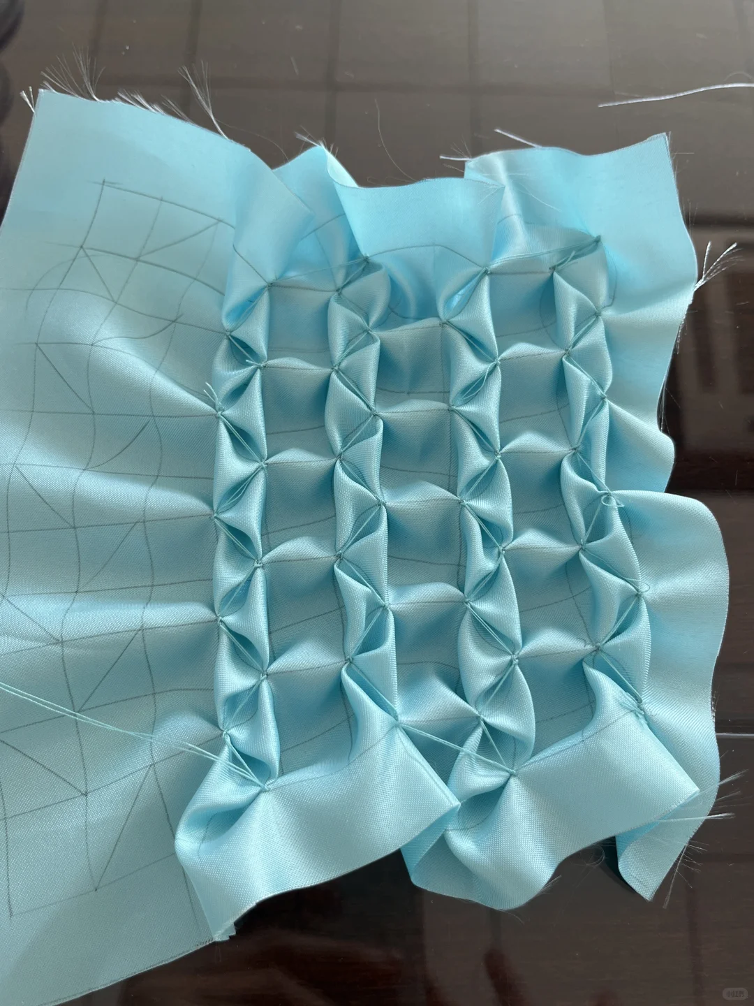 ?面料再造肌理鱼尾褶✨