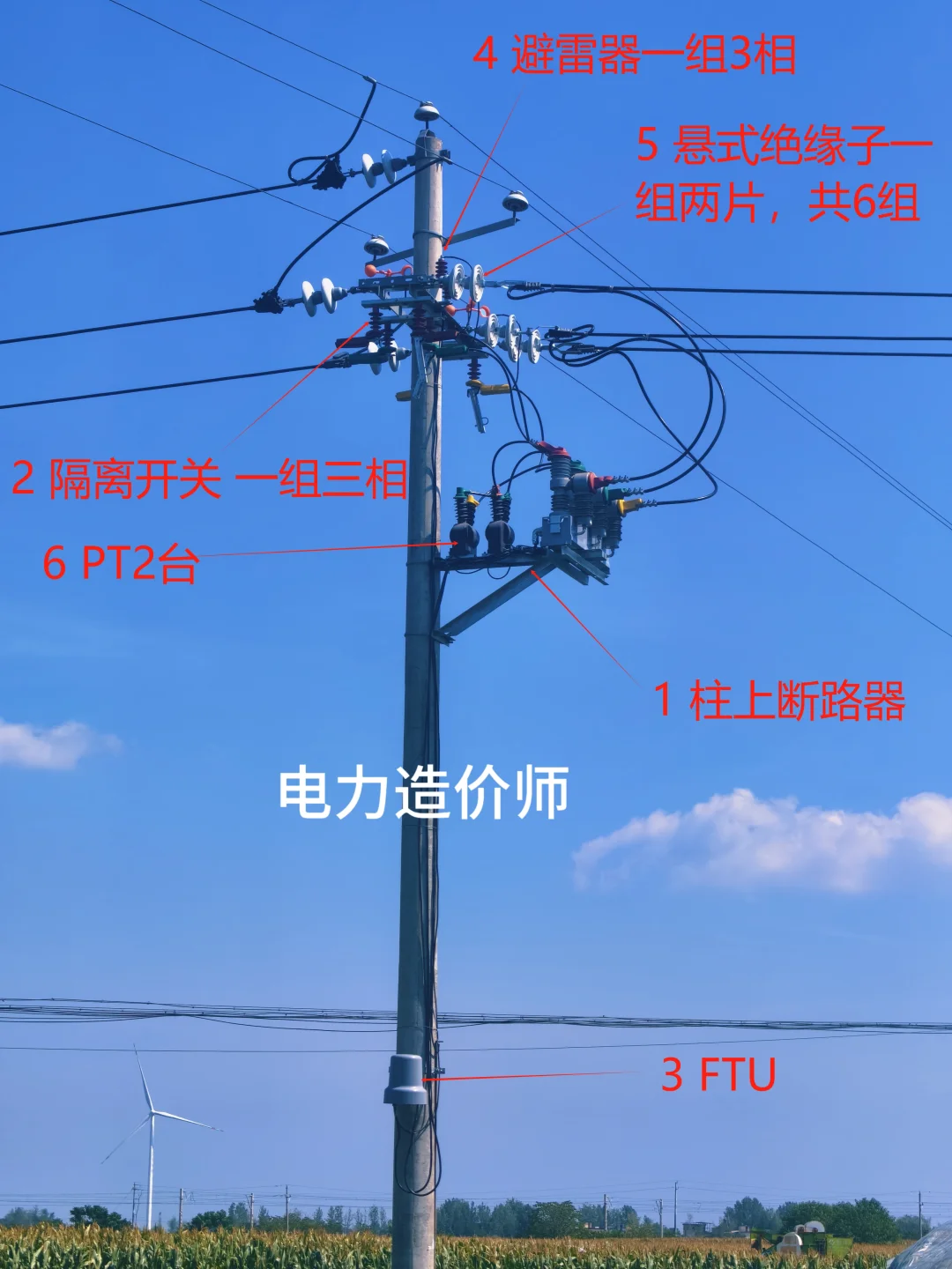 柱上断路器单杆杆型！