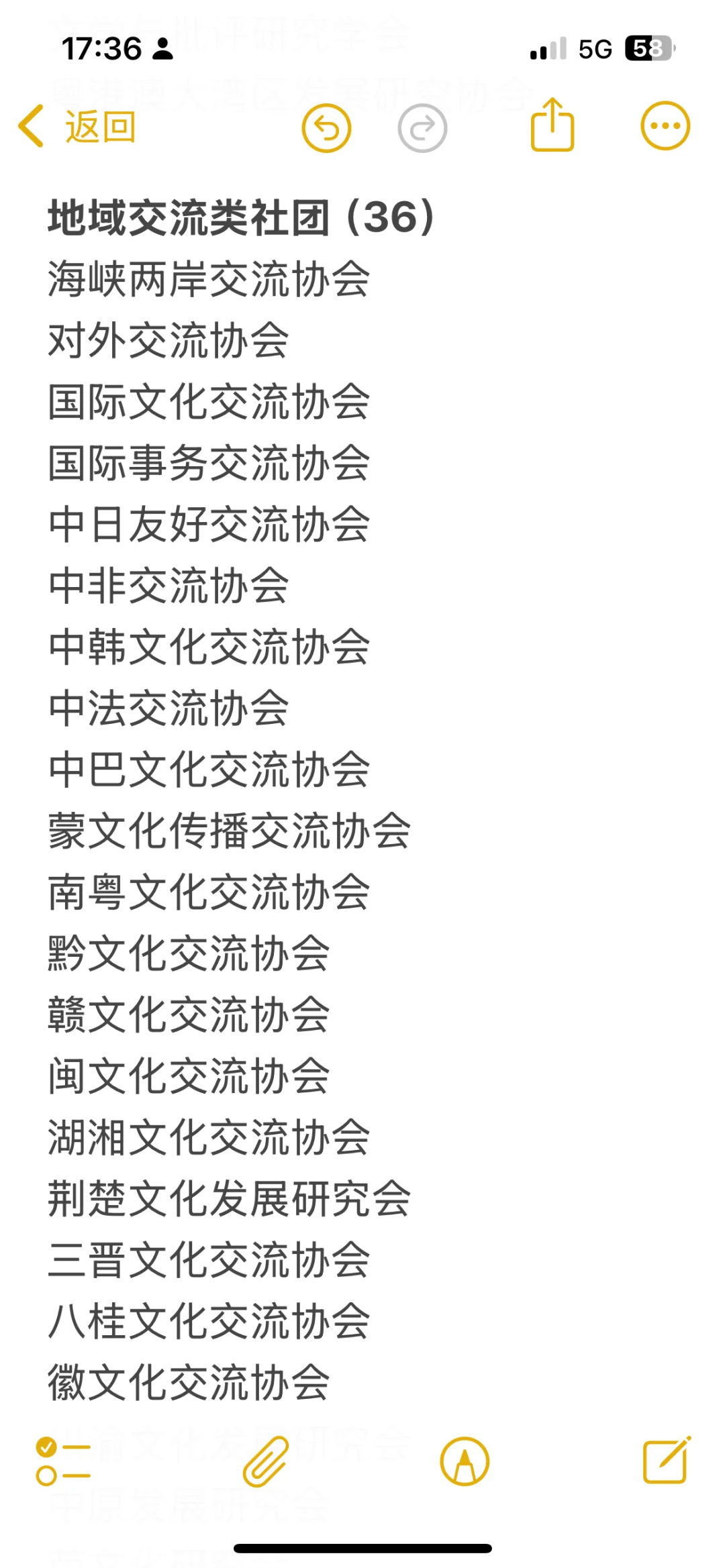 清华大学社团清单（自存版）及目前参加记录
