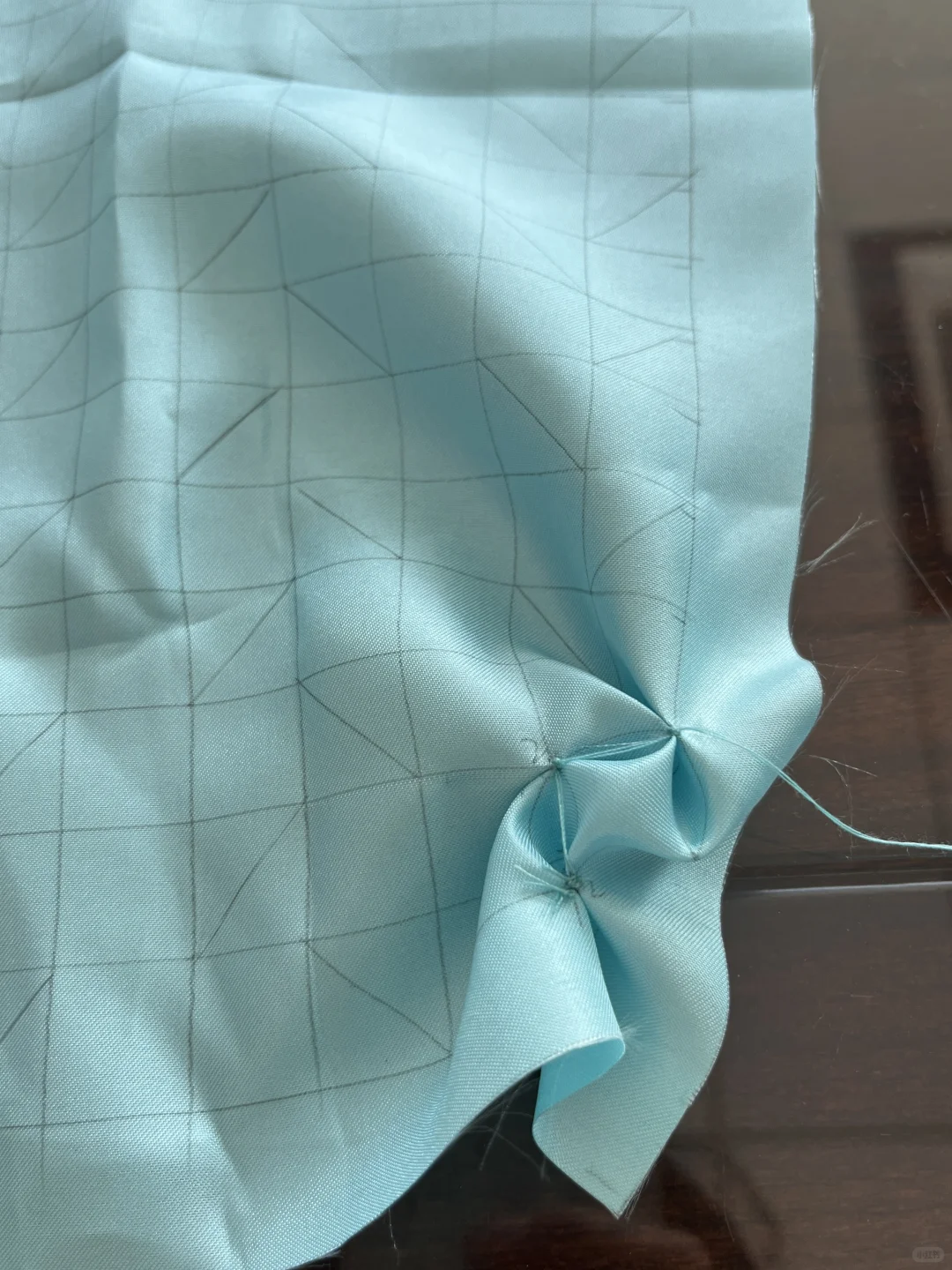 ?面料再造肌理鱼尾褶✨