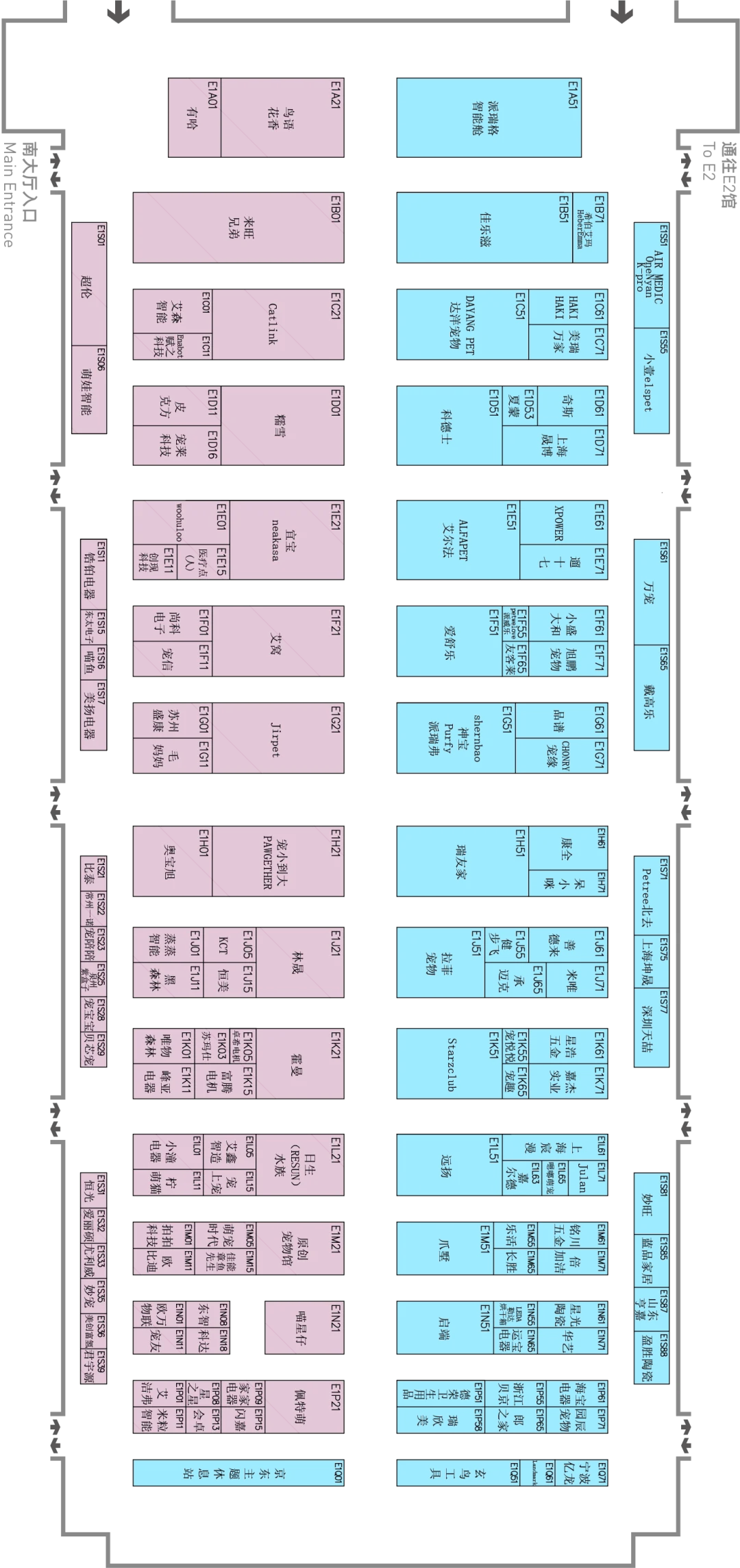 2024亚宠展展位图