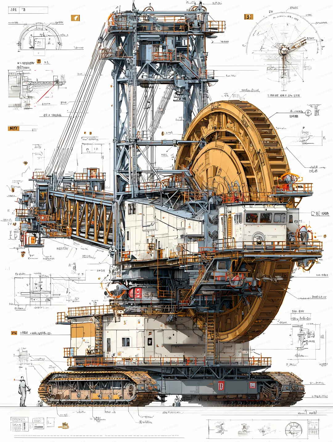矿山挖掘机|提示词分享