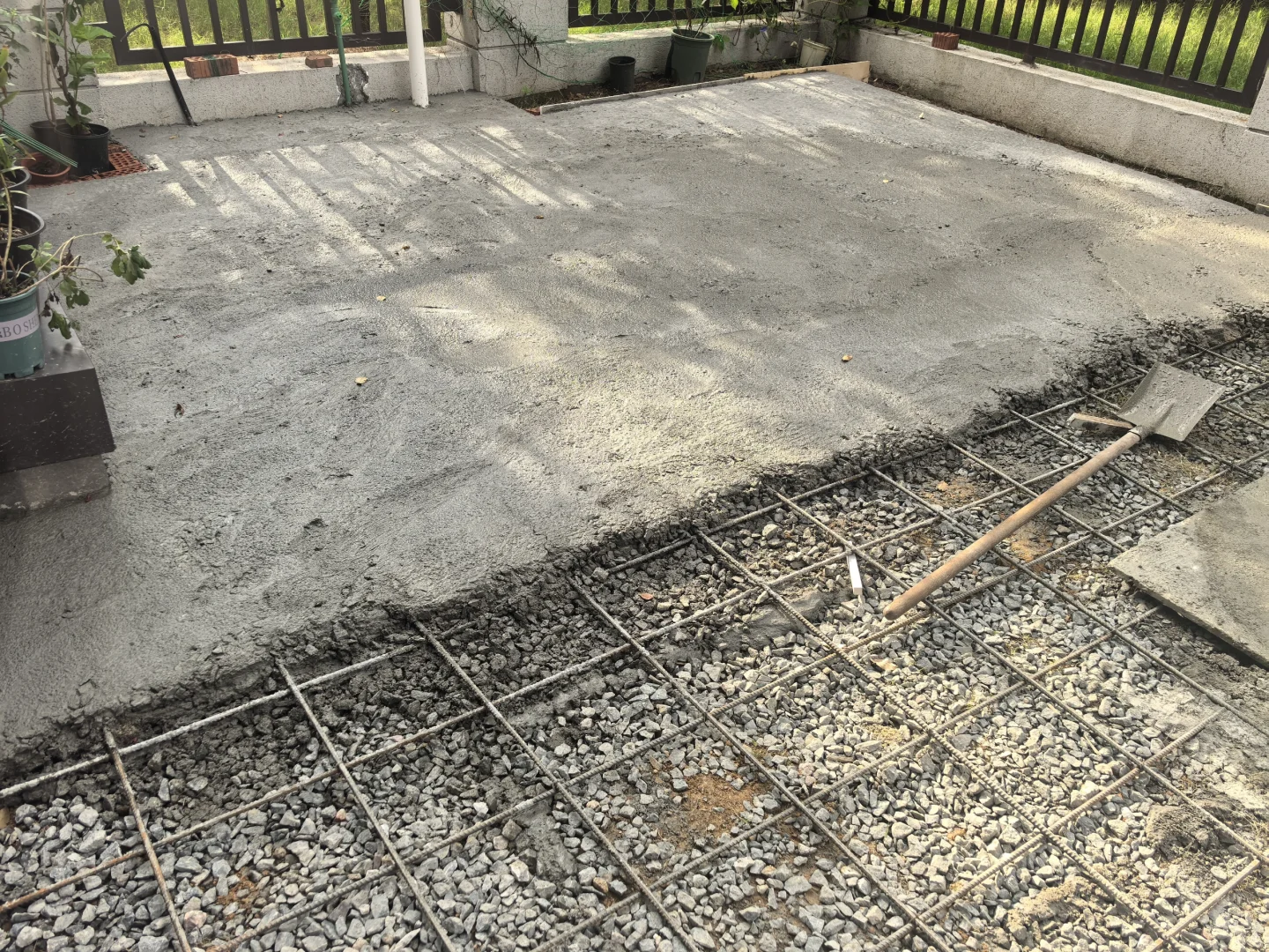 花园施工(水泥硬化)