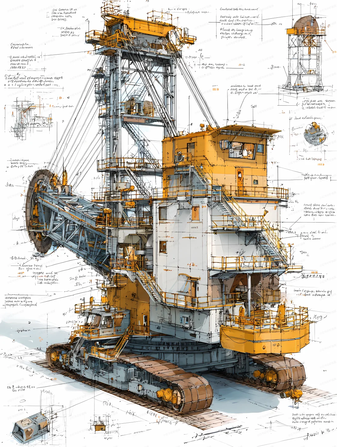 矿山挖掘机|提示词分享