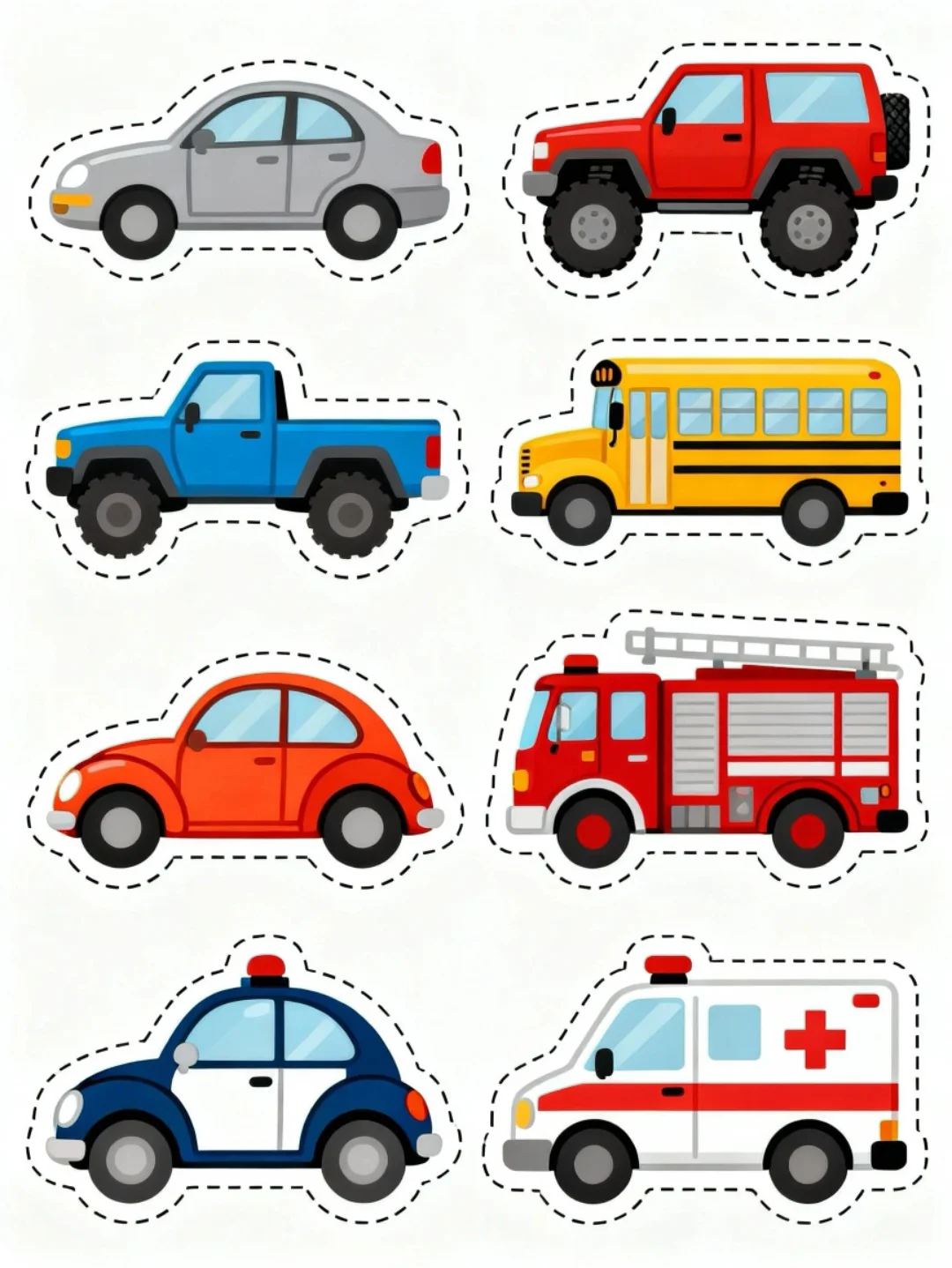 各种各样的小汽车