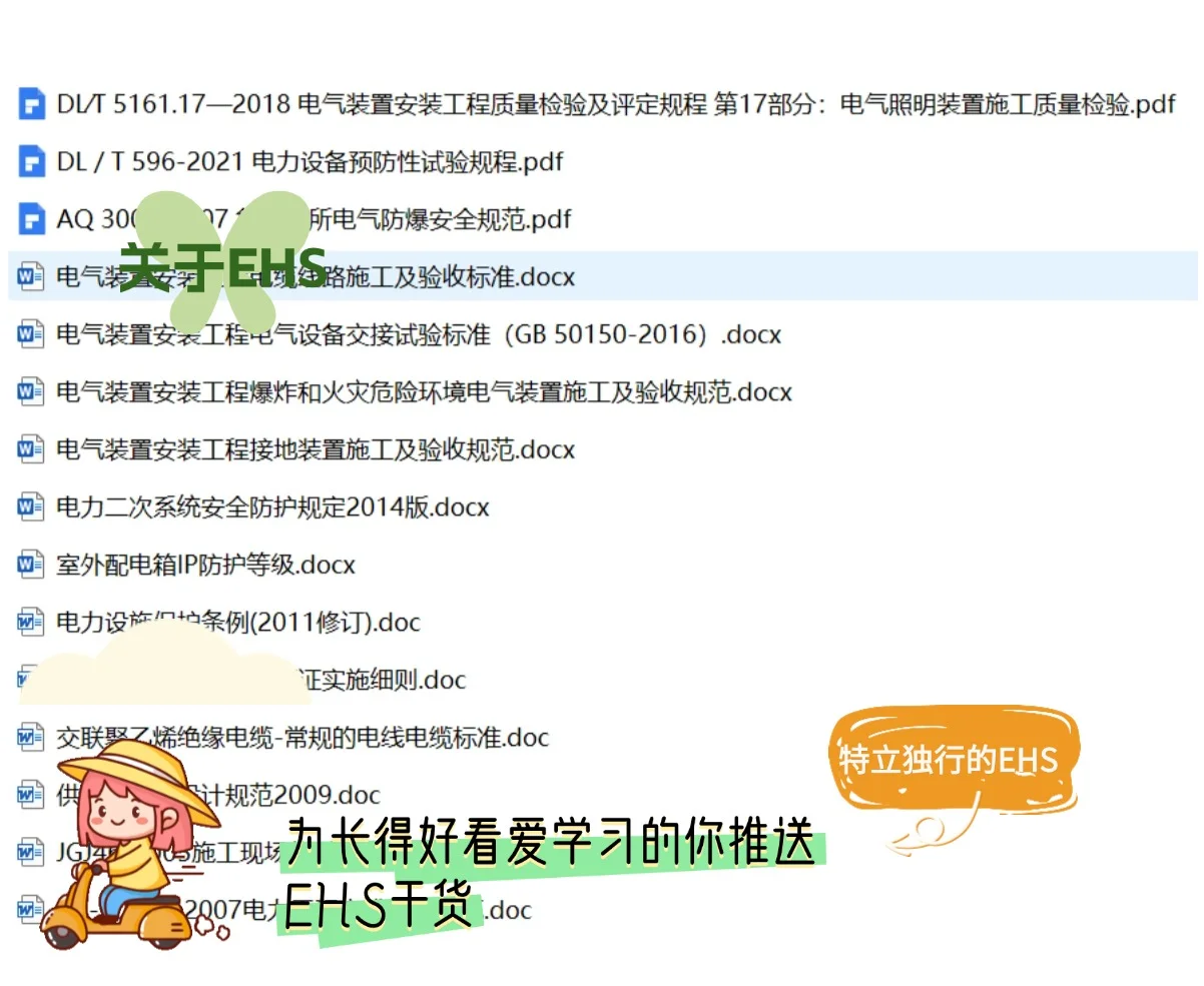电气安全相关标准及规范—合集版