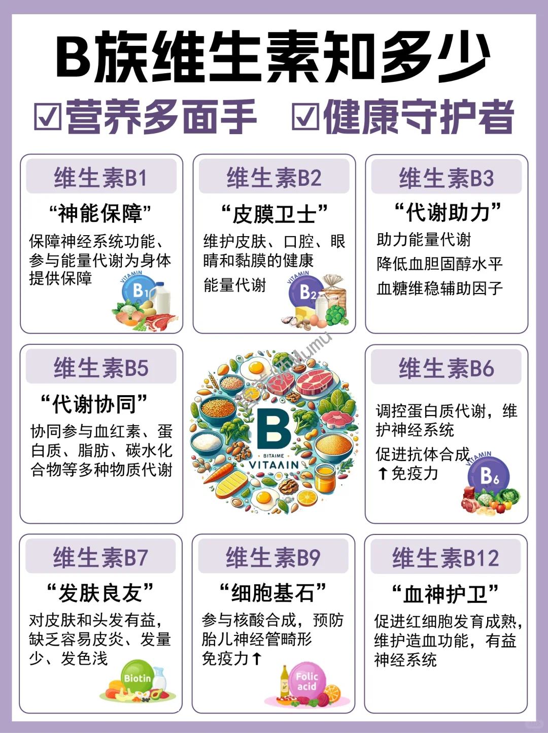 ?超全B族维生素✓对症补充不盲目
