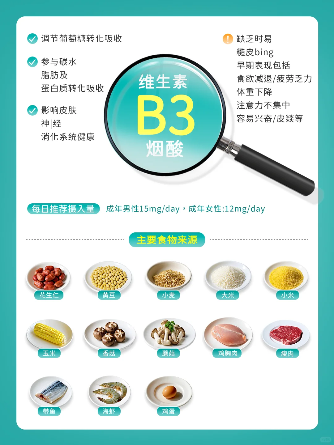 补充维生素B族：吃对食物才能打出完美配合