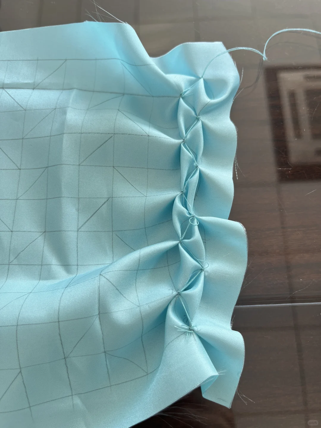 ?面料再造肌理鱼尾褶✨