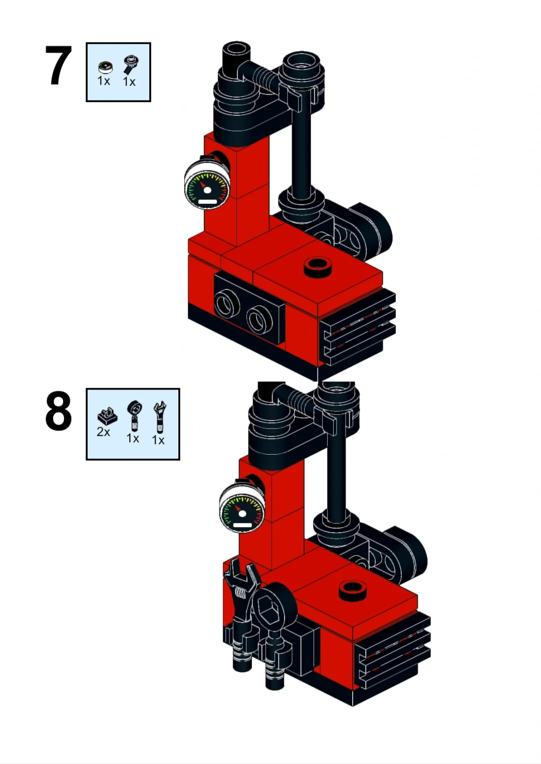 Moc图纸|车辆维修工具 拆胎机和千斤顶