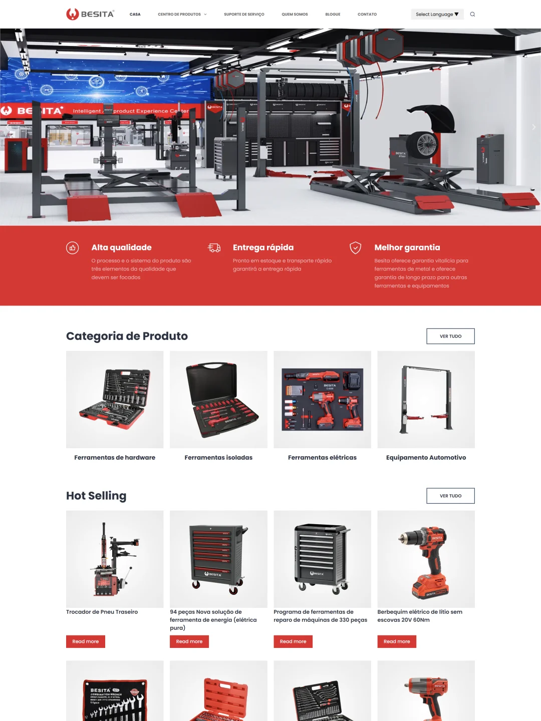 汽车维修工具与设备外贸独立站搭建案例