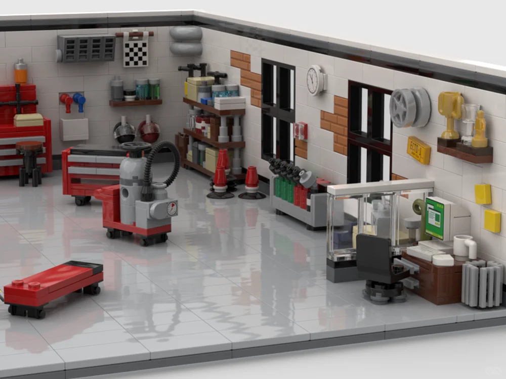 乐高MOC图纸～汽车维修厂