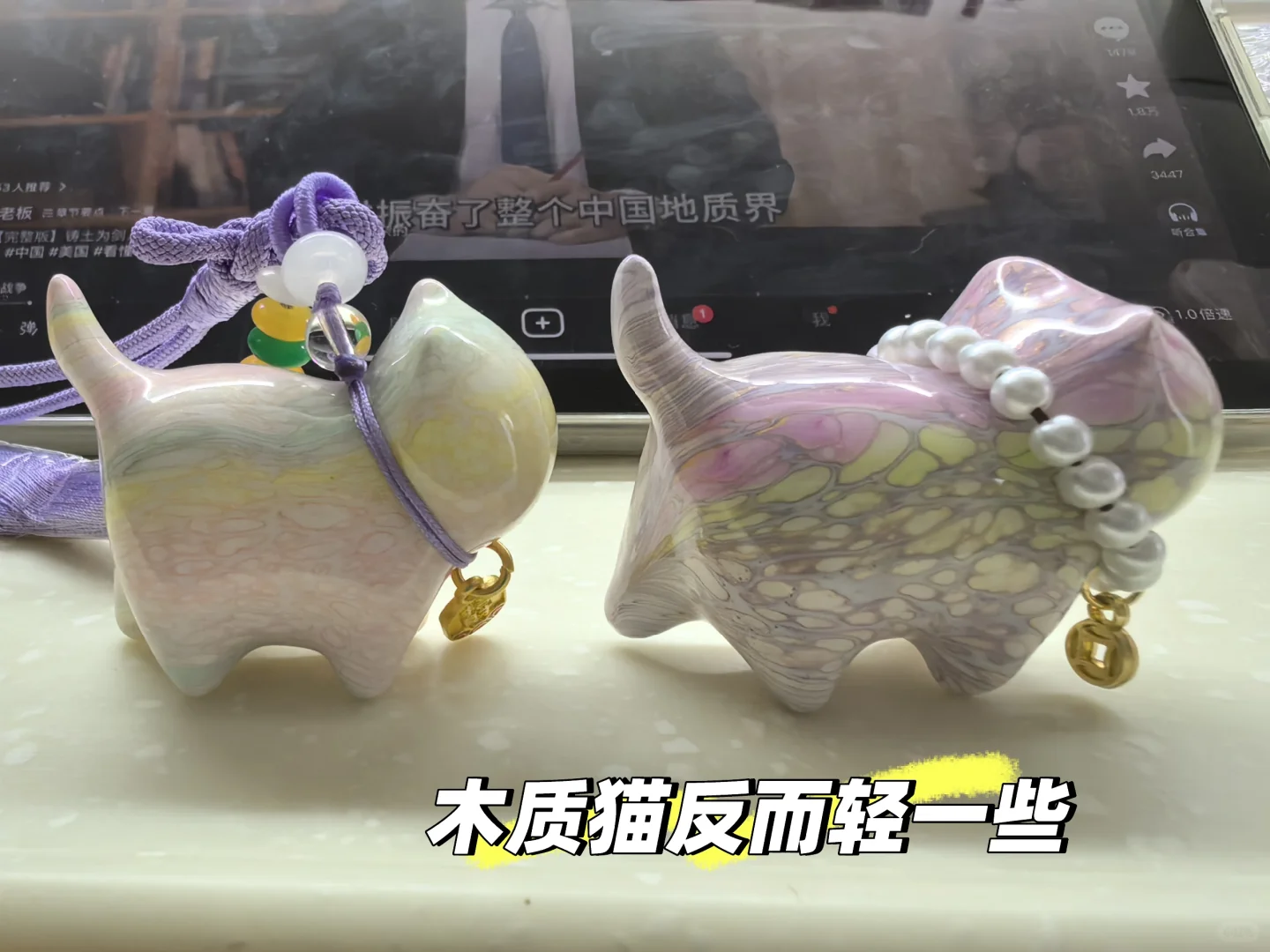 10W+人看过的木雕/树脂大漆猫猫对比!