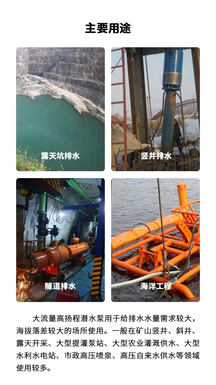 大流量高扬程潜水泵 单吸双吸 立式 卧式
