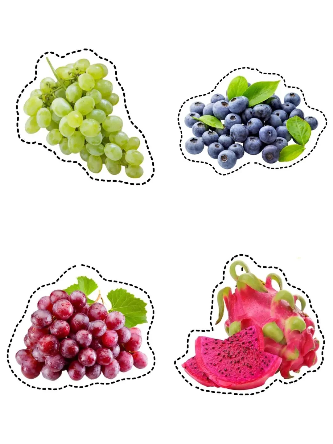 水果认知图片玩具｜可打印 手工剪纸素材