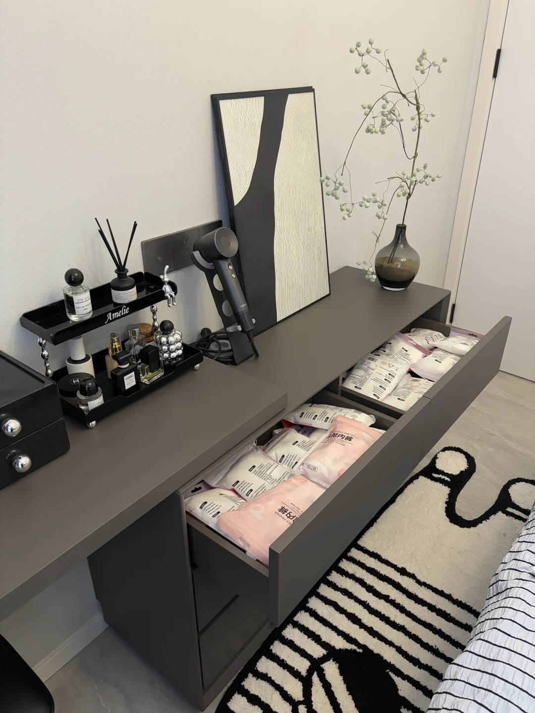 跟着买❗️斗柜梳妆台一体选购攻略,附尺寸❗️