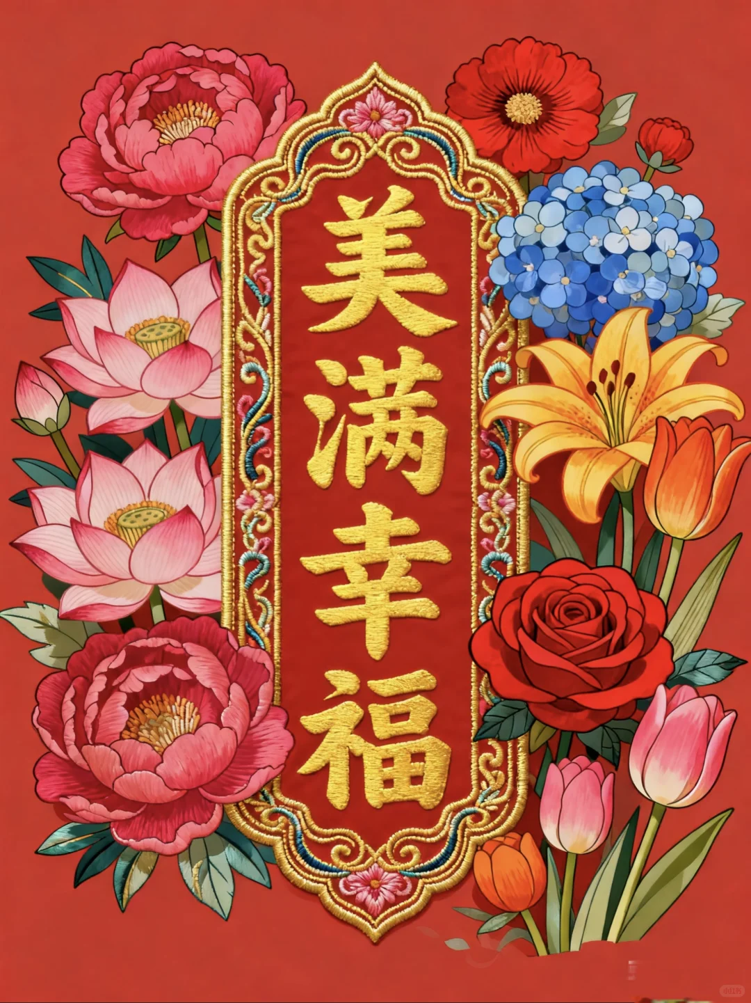 刺绣图片分享~美满幸福