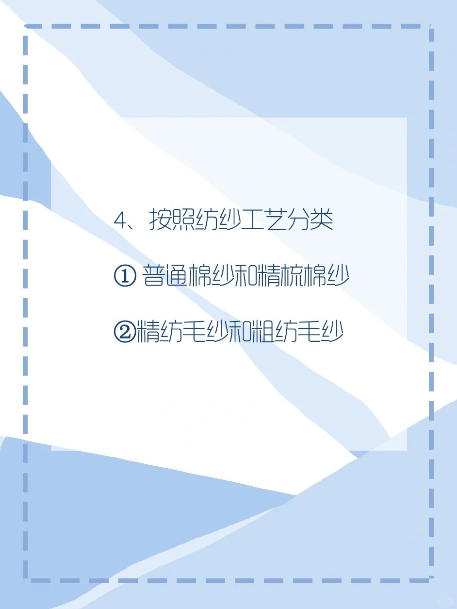 西美考研服装设计必考基础知识-6种纱线分类