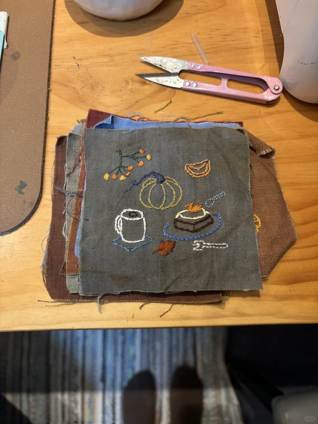 秋日的手工刺绣?教程版