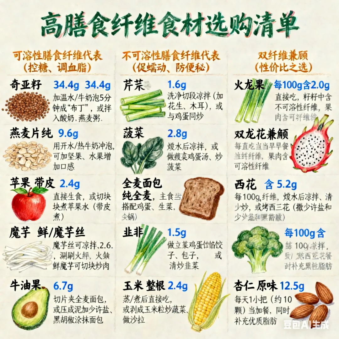 膳食纤维肠道不可缺少的清洁工
