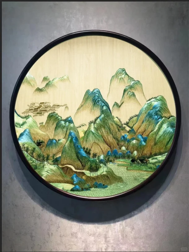 镇店之宝，用苏绣临摹出的千里江山图