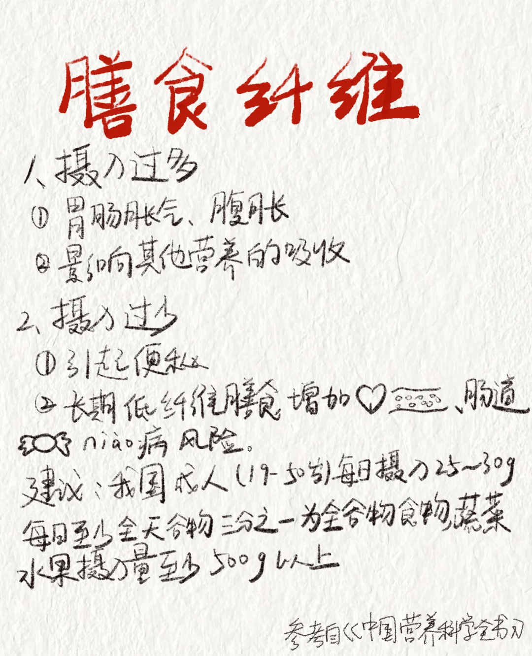 食物中的营养素之膳食纤维