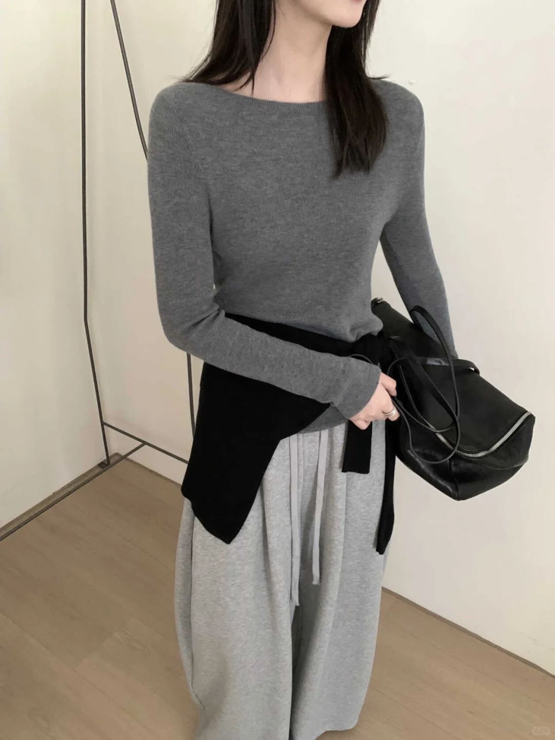 修身显瘦一绝!百搭好穿一字领针织衫