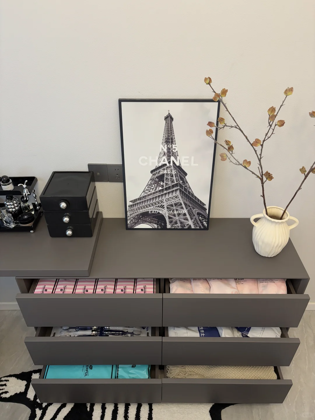 跟着买❗️斗柜梳妆台一体选购攻略,附尺寸❗️