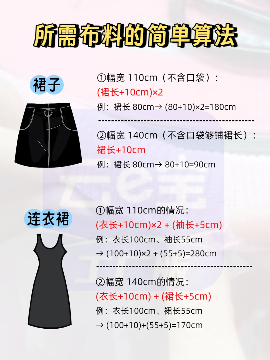 裁缝入门!所需布料的简单算法✨