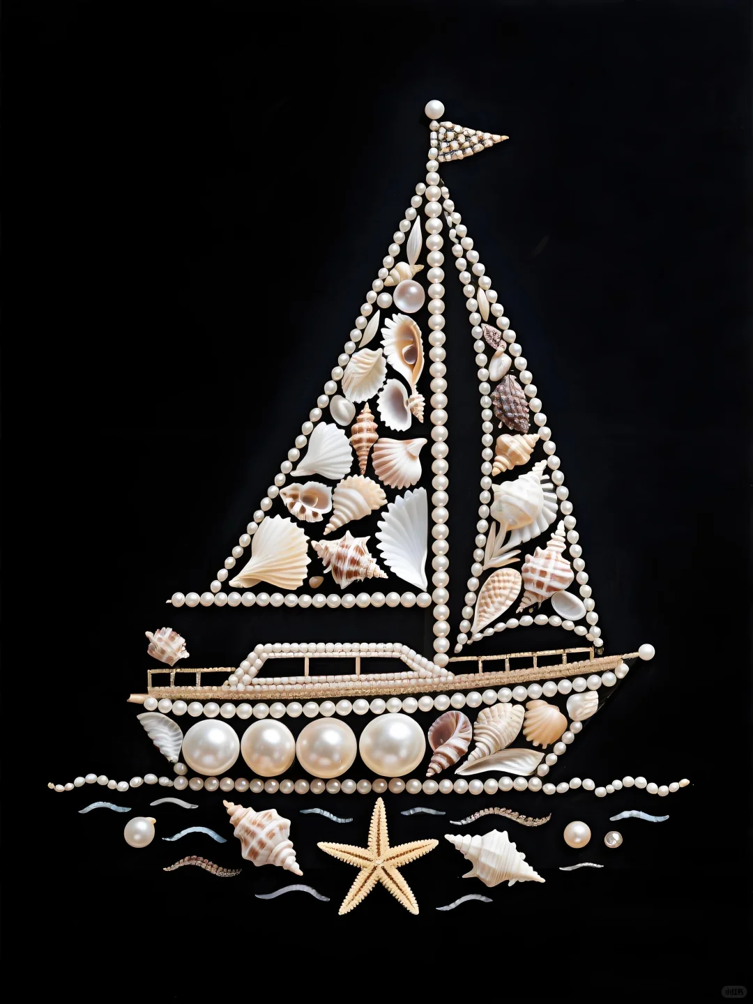 捡到的贝壳别扔，做个小帆船吧⛵