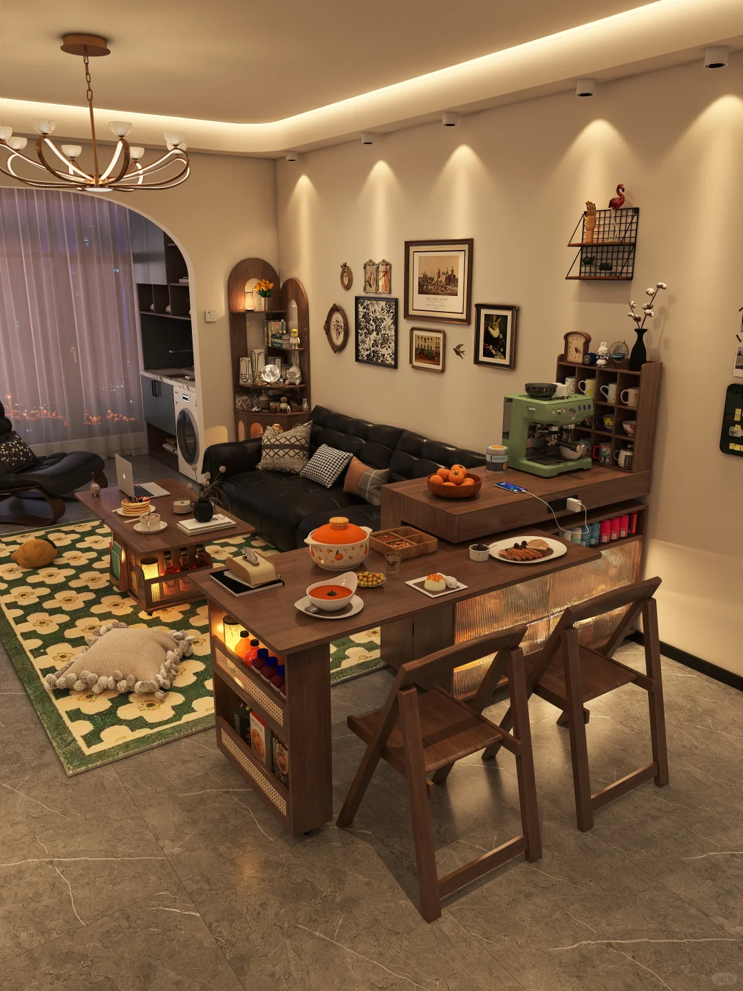 小户型这才是真正的客餐厅一体?