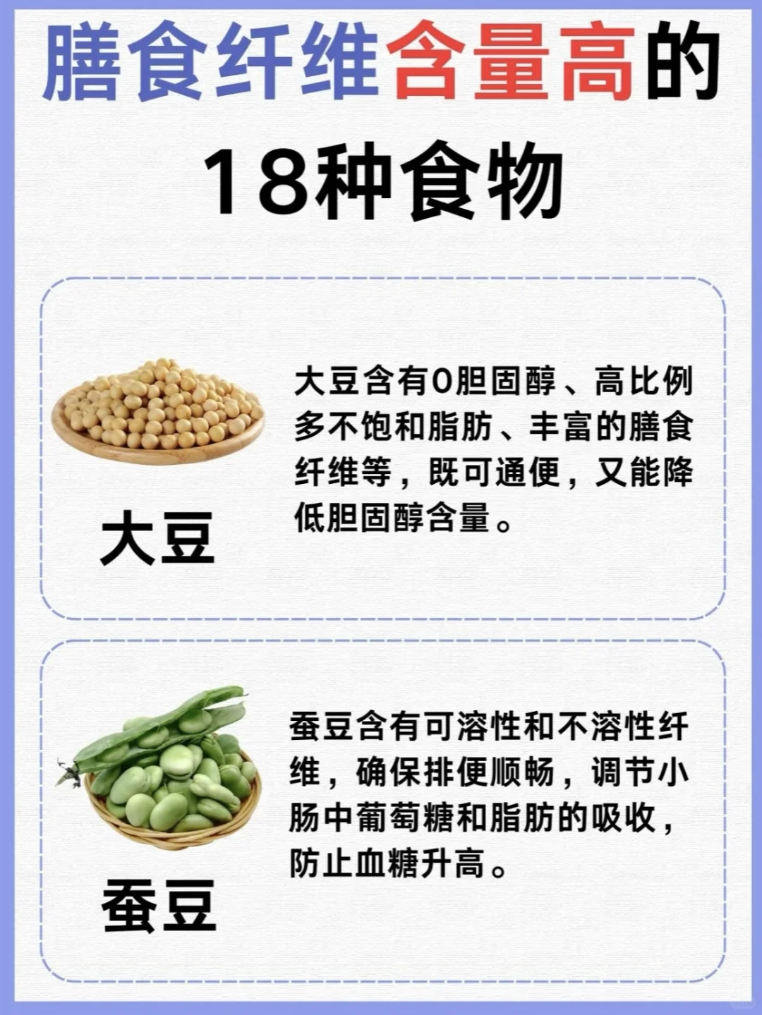 18种高膳食纤维食物，通便必备！