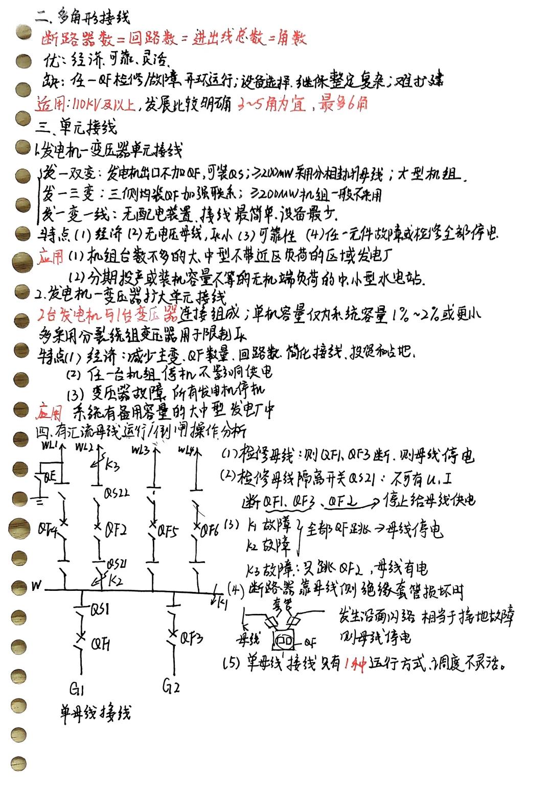 发电厂电气主接线总结