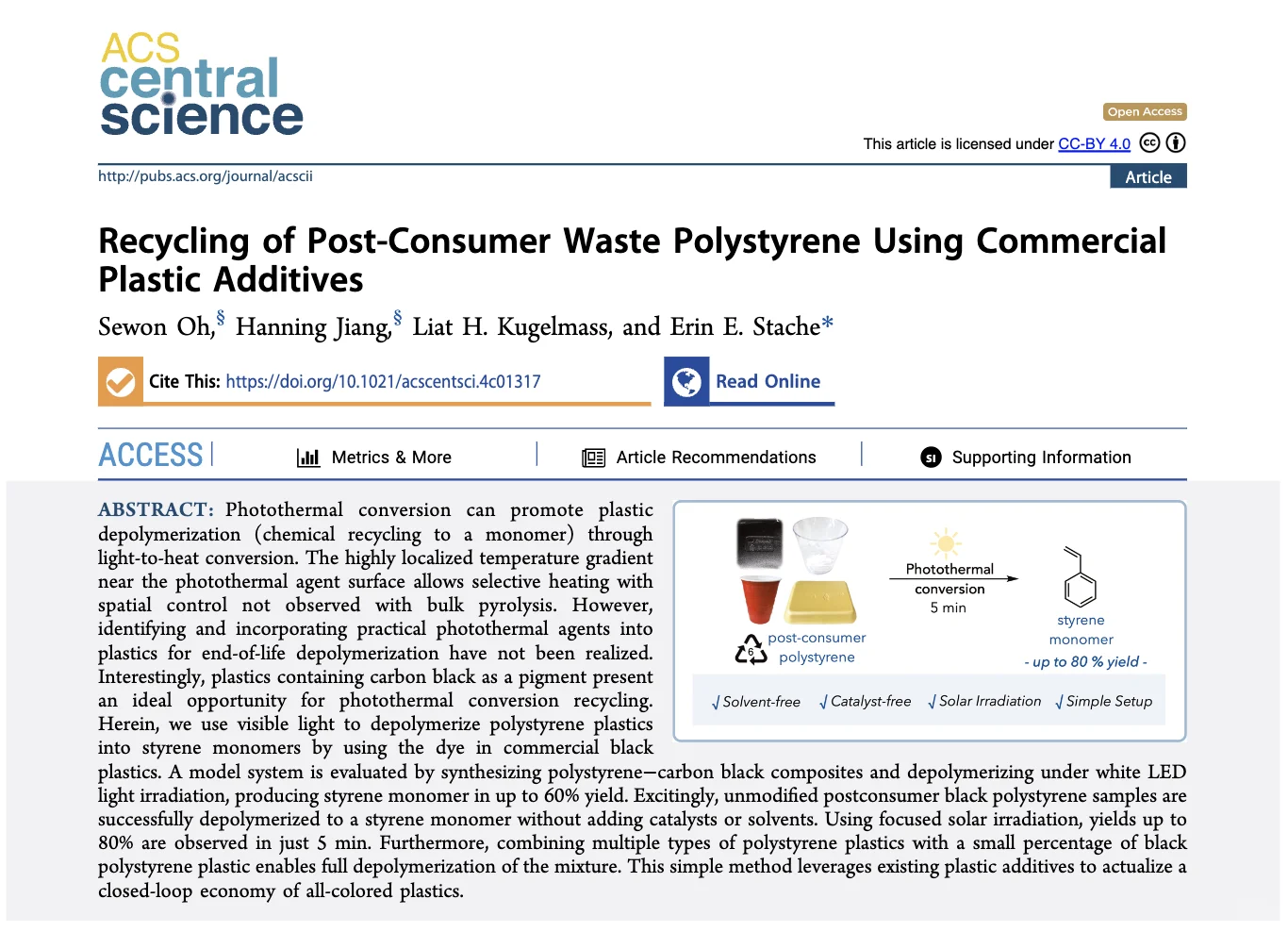 我们做到了：5分钟日光回收塑料！