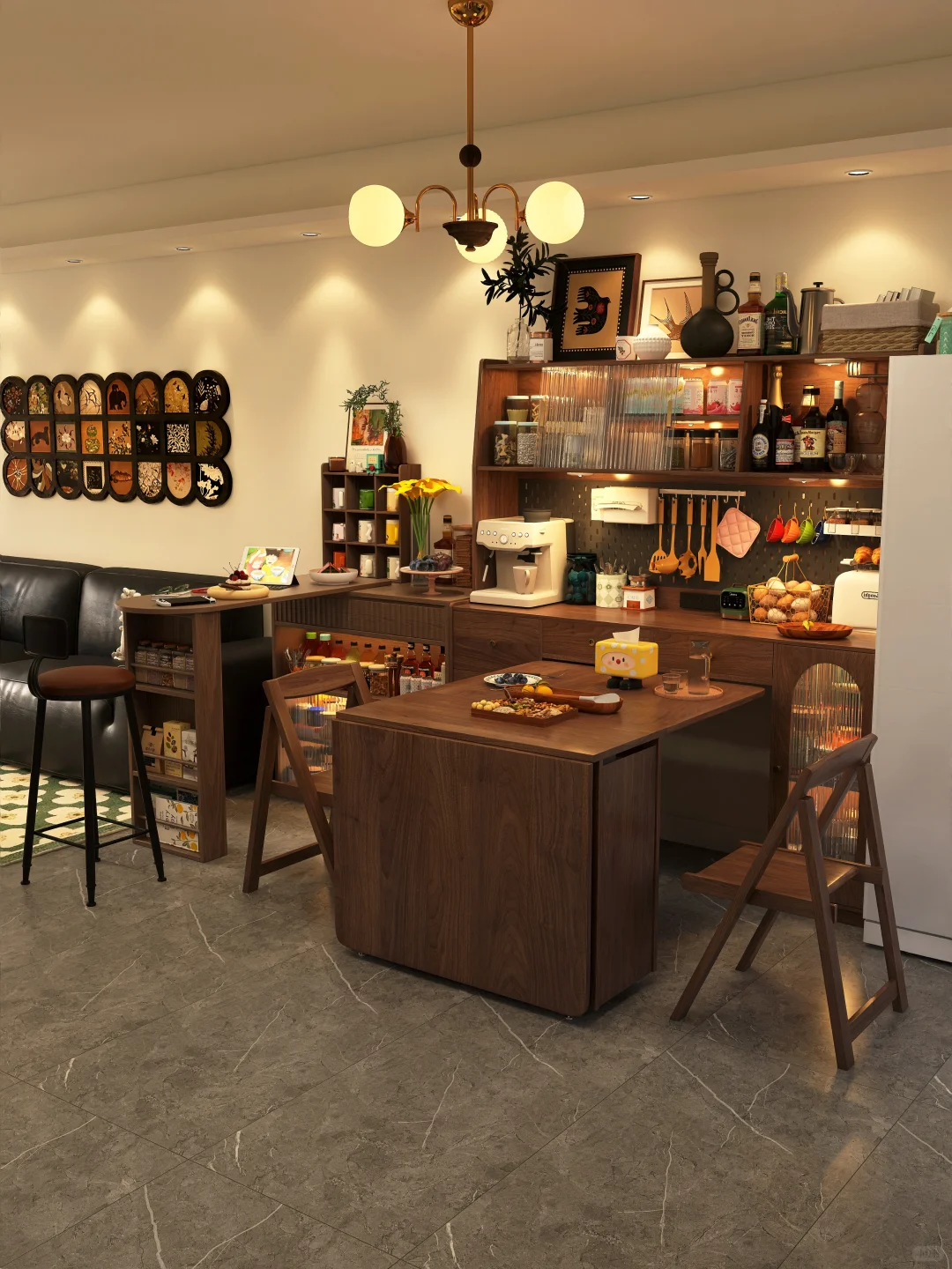 小红书抄的餐边柜好喜欢?还自带大餐桌